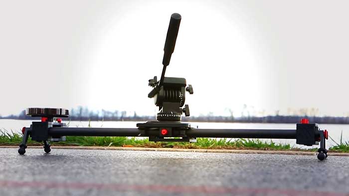 Ifootage SHARK S1 camera slider setup on asphalt