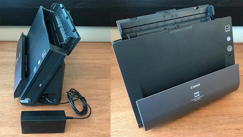 Canon photo scanner side and front view