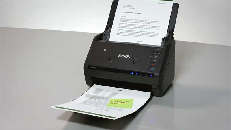 Epson 500W scanner with invoices