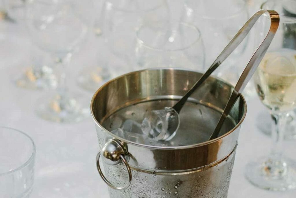 gourmet ice in a bucket