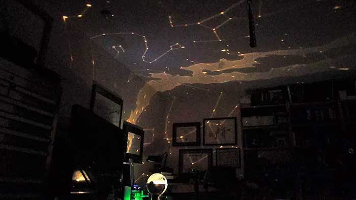 Ioptron home planetarium projecting the night sky